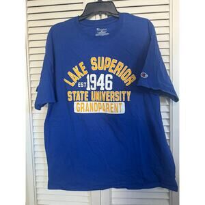 Champion Lake Superior State University Grandparent Blue T-Shirt Sz: XL
